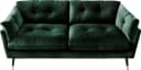 TRENDS BY HG Japan 2,5-Sitzer Sofa Grün Microvelours Bild 3