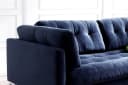 TRENDS BY HG Landau 3-Sitzer Sofa Blau Microvelours Bild 3