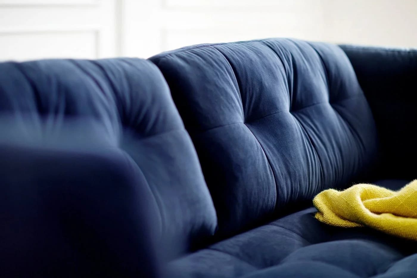 TRENDS BY HG Landau 3-Sitzer Sofa Blau Microvelours - Bild 4