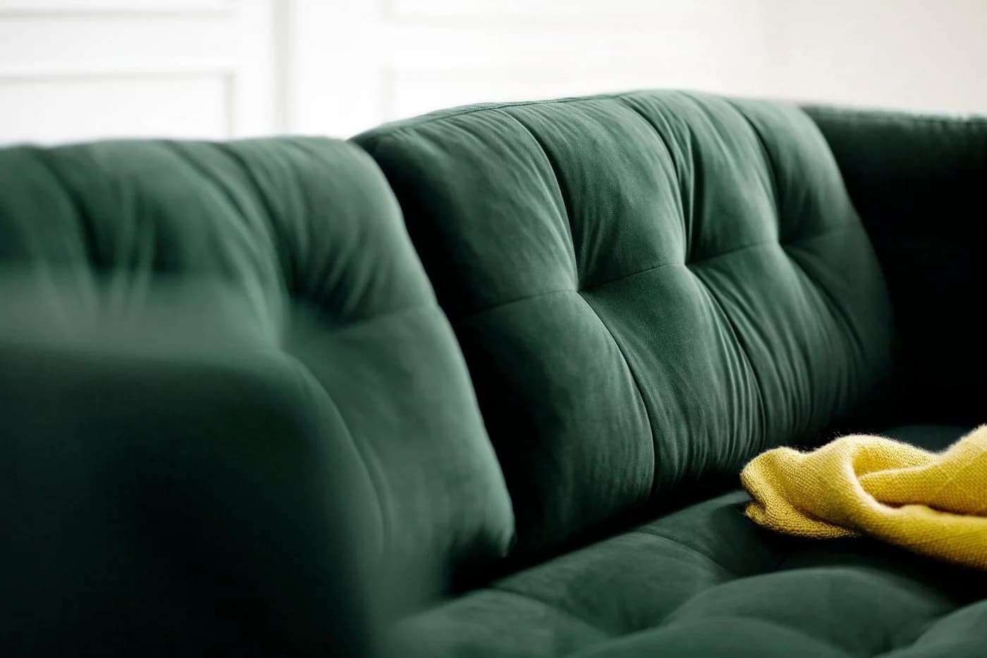 Trends by HG Landau 3-Sitzer Sofa Grün Microvelours - Bild 4