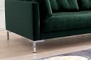 Trends by HG Landau 3-Sitzer Sofa Grün Microvelours Bild 5