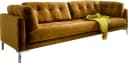 Trends by HG Sofa Landau 3-Sitzer Braun Messing Microvelours Bild 1