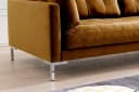 Trends by HG Sofa Landau 3-Sitzer Braun Messing Microvelours Bild 5
