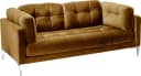 TRENDS BY HG Landau 2-Sitzer Sofa Braun Metallfüße Bild 3