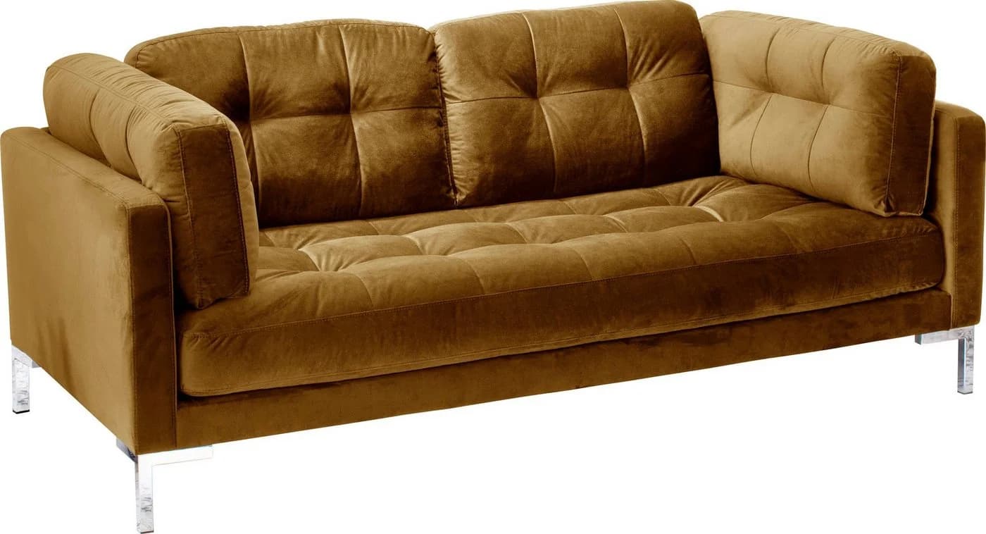 TRENDS BY HG Landau 2-Sitzer Sofa Braun Metallfüße - Bild 3