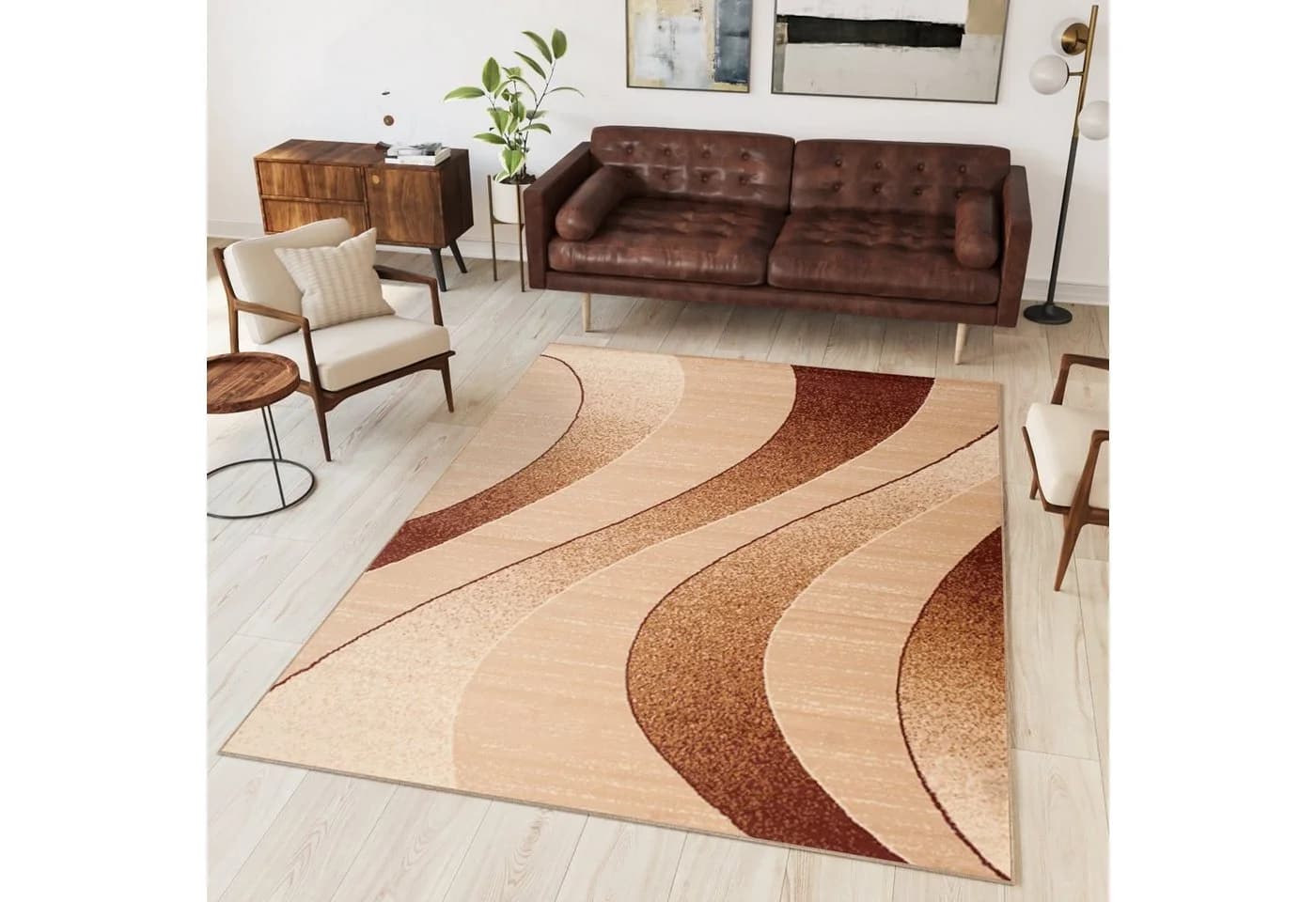 Tapiso Teppich DREAM Beige Rechteckig Modern Klassisch