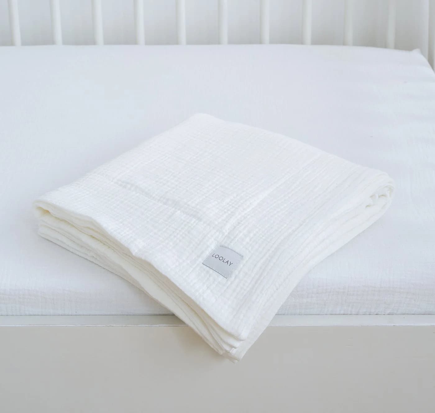 Loolay Zweilagige Musselin Tagesdecke 100% Baumwolle Beige