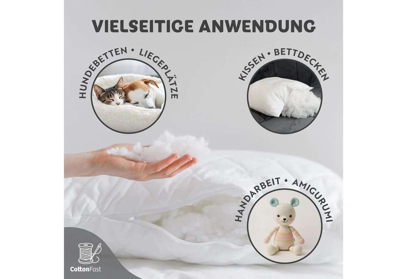 Loolay Kissenfüllung Silikonkugeln Antiallergisch Waschbar - Bild 3