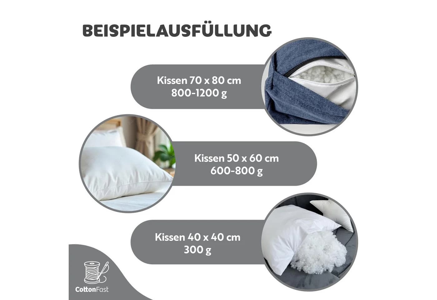 Loolay Kissenfüllung Silikonkugeln Antiallergisch Waschbar - Bild 5