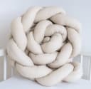 Loolay Nestchenschlange Geflochtenes Kissen Zierkissen Dekokissen Bettumrandung Beige Bild 4