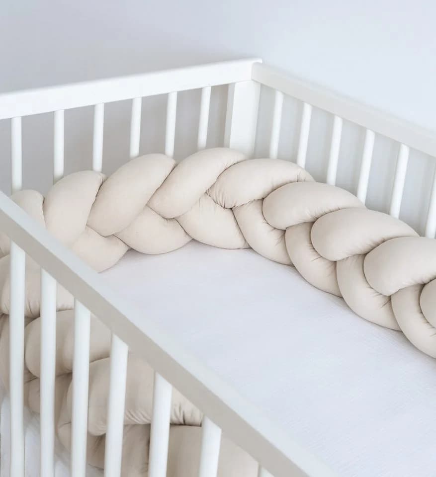 Loolay Nestchenschlange Geflochtenes Kissen Zierkissen Dekokissen Bettumrandung Beige - Bild 5