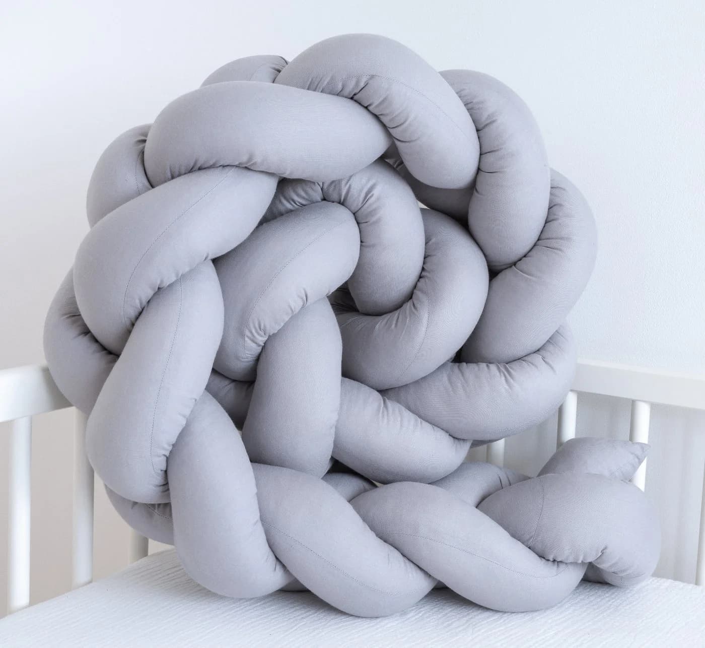 Loolay Nestchenschlange Geflochtenes Kissen Grau Zugluftstopper - Bild 4