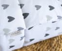 Loolay Bettnestchen HERZ Grau Baumwolle Atmungsaktives Babybett Bild 2