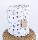 Loolay Bettnestchen HERZ Grau Baumwolle Atmungsaktives Babybett Bild 4