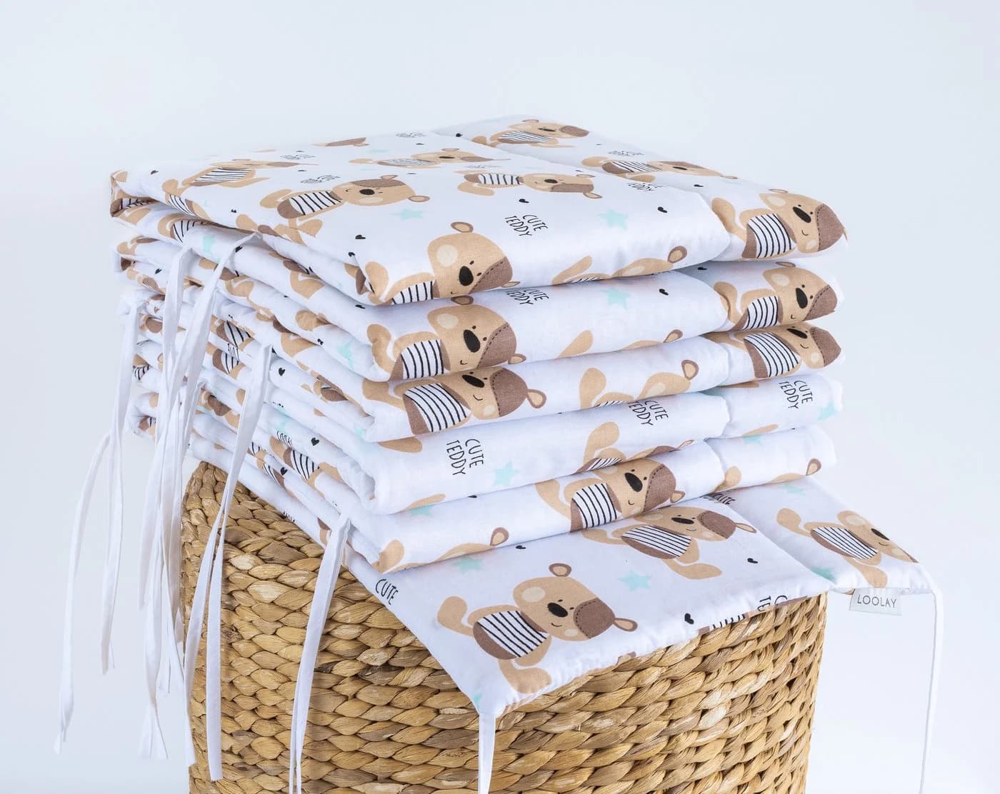 Loolay Bettnestchen Teddybär Baumwolle Atmungsaktives Babybett