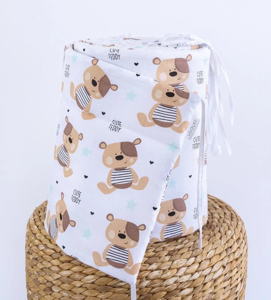 Loolay Bettnestchen Teddybär Baumwolle Atmungsaktives Babybett - Bild 2