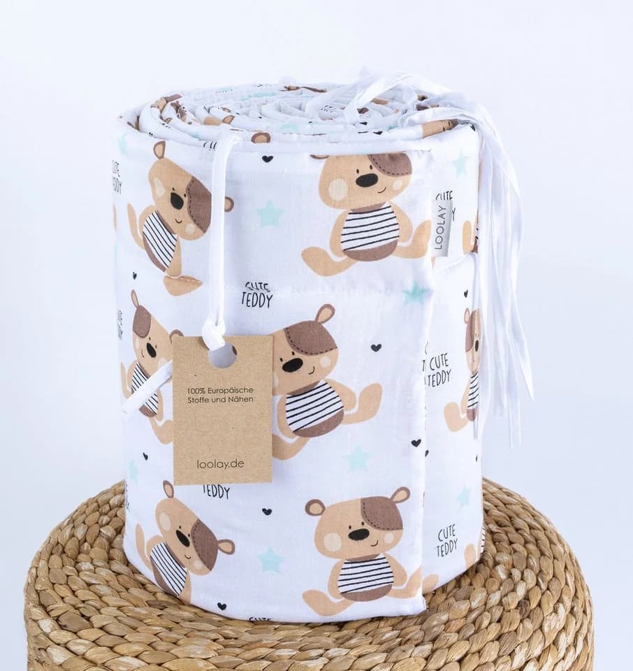 Loolay Bettnestchen Teddybär Baumwolle Atmungsaktives Babybett - Bild 3