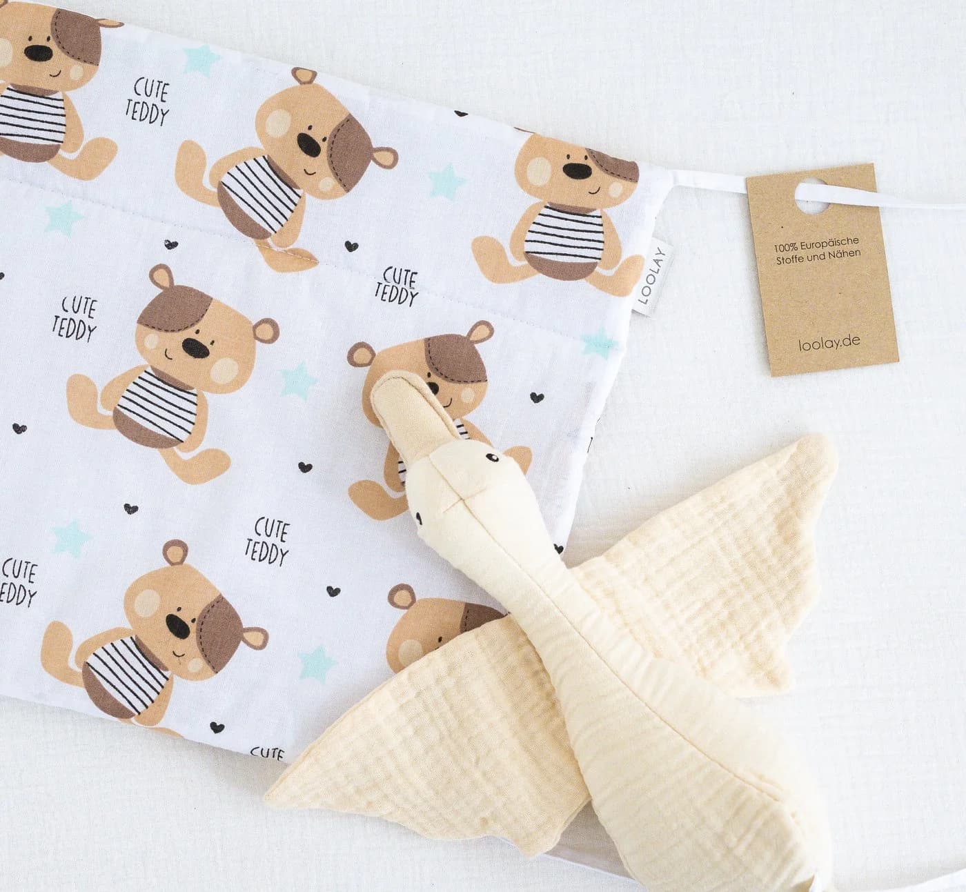 Loolay Bettnestchen Teddybär Baumwolle Atmungsaktives Babybett - Bild 4