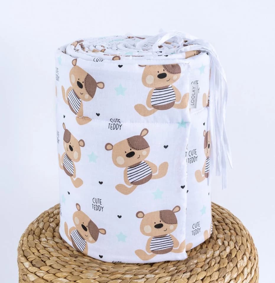 Loolay Bettnestchen Teddybär Baumwolle Atmungsaktives Babybett - Bild 5