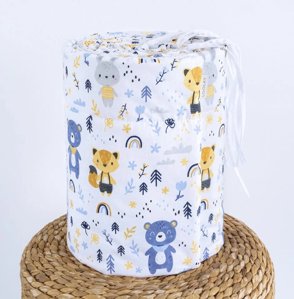 Loolay Bettnestchen Wald Tiere Baumwolle Atmungsaktives Babybett - Bild 5