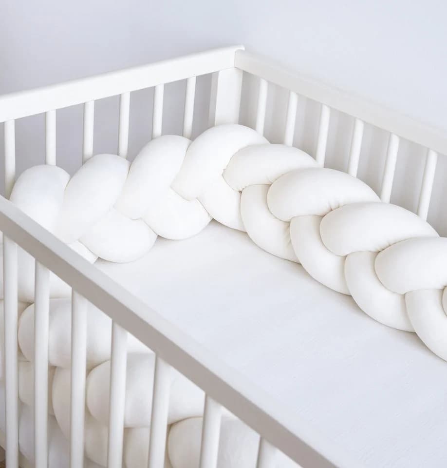 Loolay Nestchenschlange SAMT ECRU Geflochtenes Kissen - Bild 5