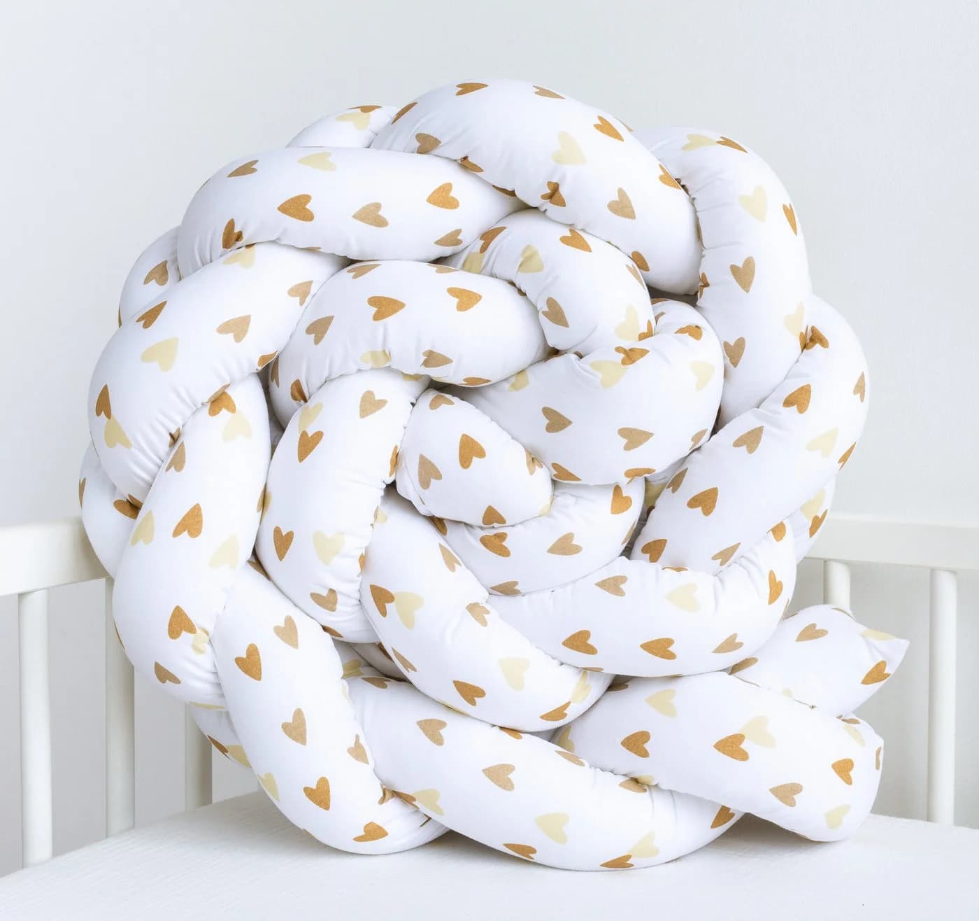 Loolay Geflochtenes Kissen Beige Bettumrandung - Bild 4