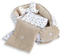 Loolay Kuschelnest BABYNEST 5-tlg. Set Premium Babyausstattung Baumwolle & Samt Velours Bild 3