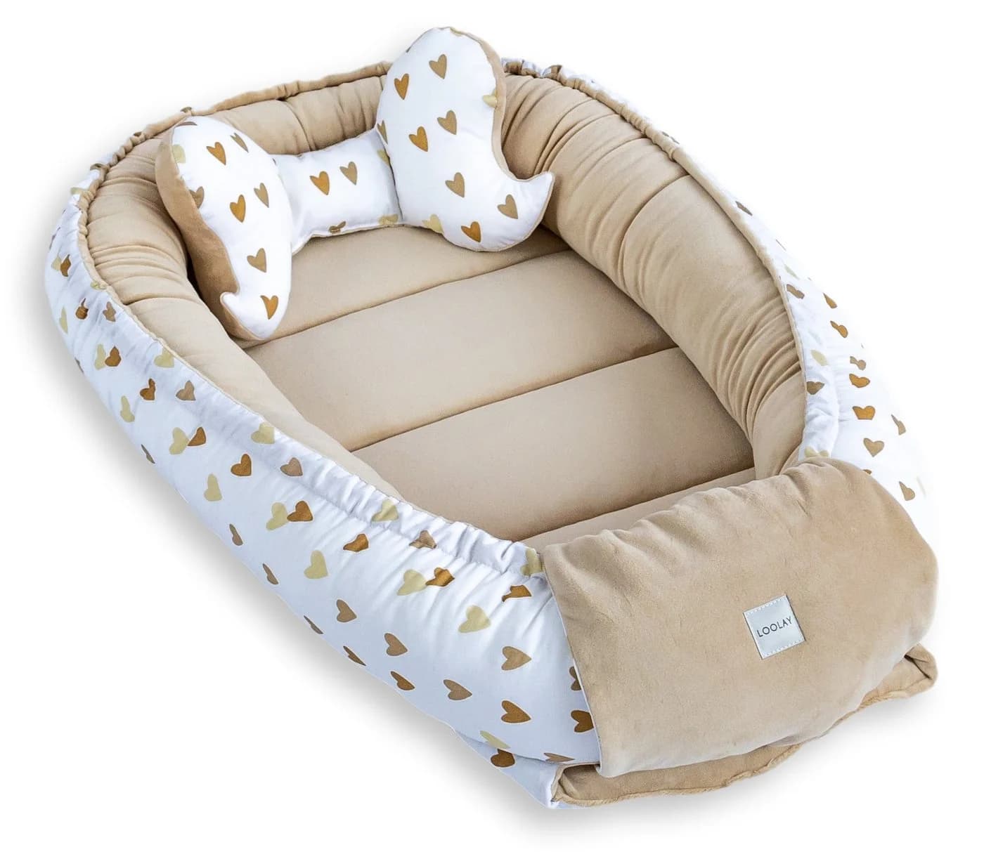 Loolay Kuschelnest BABYNEST 5-tlg. Set Premium Babyausstattung Baumwolle & Samt Velours - Bild 5