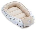 Loolay Kuschelnest BABYNEST SOLO Premium Babyausstattung Baumwolle & Samt Velours Beige/Braun Bild 1