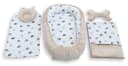 Loolay Kuschelnest BABYNEST 5-tlg. Set Premium Babyausstattung Baumwolle & Samt Velours Bild 1