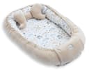 Loolay Kuschelnest Babynest 5-tlg. Set Premium Baumwolle & Samt Velours Beige Bild 5