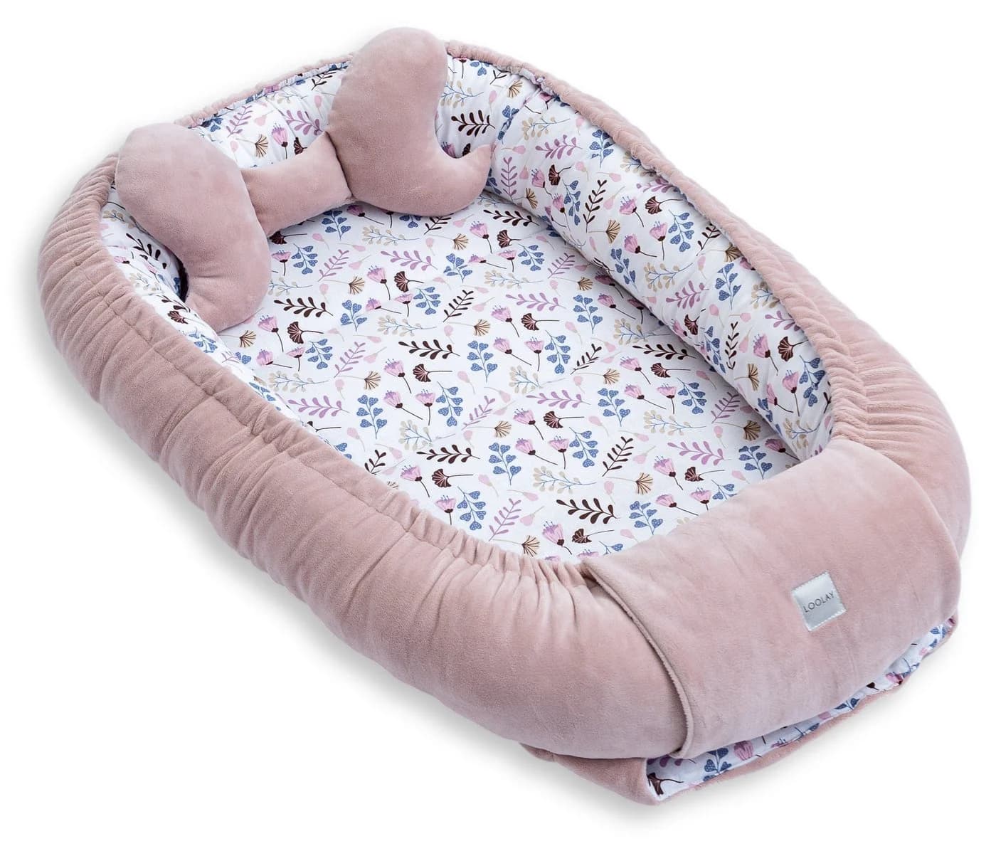 Loolay Kuschelnest 5-tlg. Set Premium Babyausstattung Baumwolle & Samt Velours - Bild 5