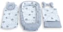 Loolay Kuschelnest BABYNEST 5-tlg. Set PREMIUM Baumwolle & Samt Velours Bild 1