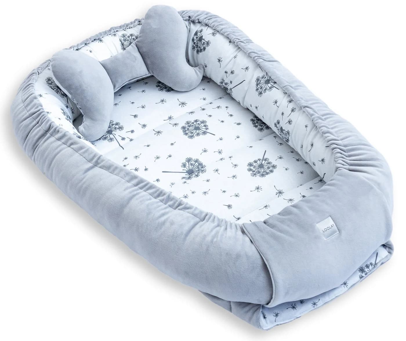 Loolay Kuschelnest BABYNEST 5-tlg. Set PREMIUM Baumwolle & Samt Velours - Bild 4