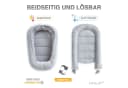 Loolay Kuschelnest BABYNEST SOLO Premium Babyausstattung Rosa Baumwolle & Samt Velours Bild 5