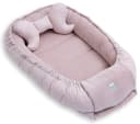 Loolay Kuschelnest BABYNEST + Kissen Rosa Samt Velours 2-tlg. Bild 1