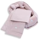 Loolay Kuschelnest BABYNEST 5-tlg. Set Premium Babyausstattung Baumwolle & Samt Velours Rosa Bild 3