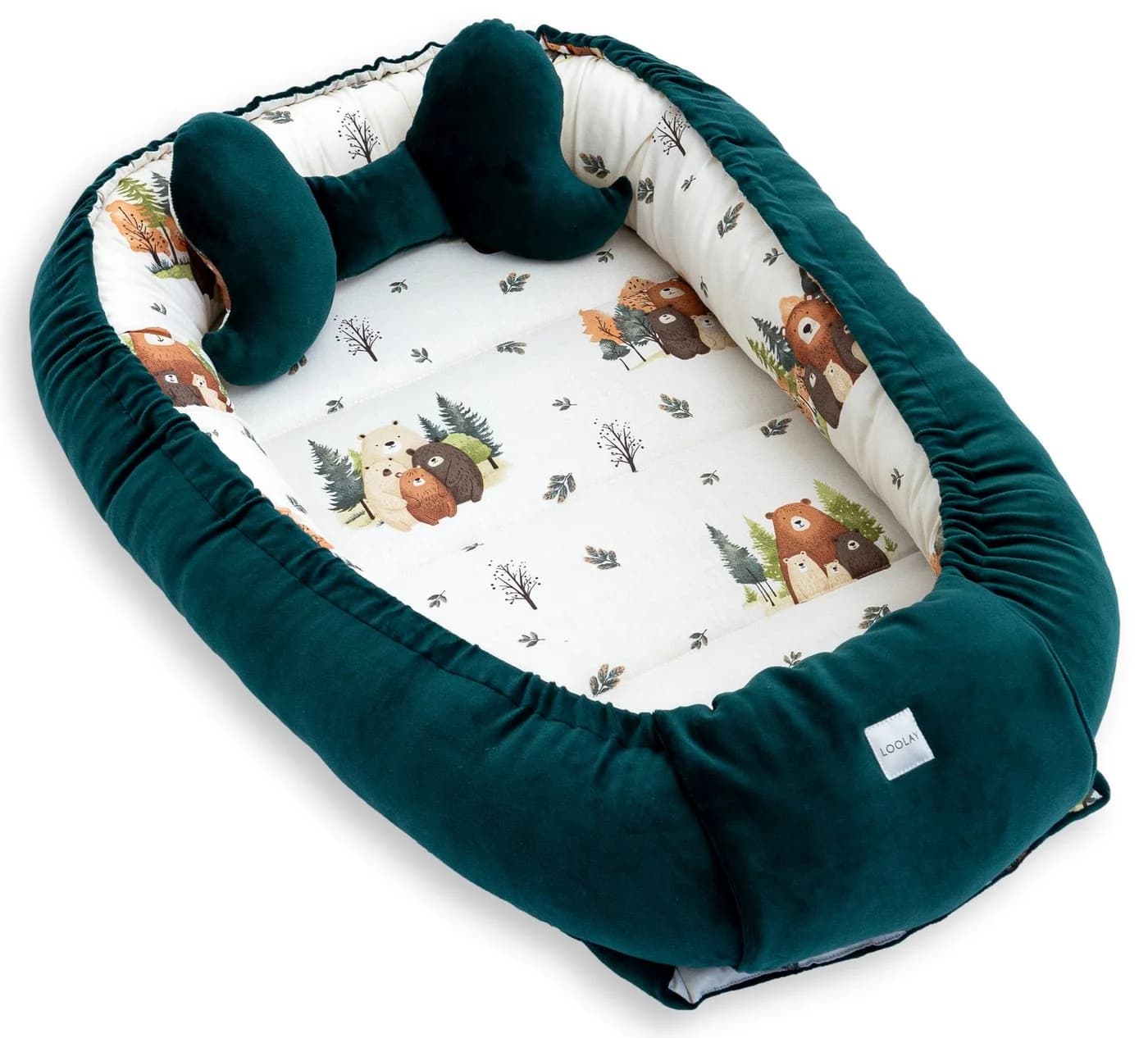 Loolay Kuschelnest BABYNEST 5 TLG. Set Grün/Beige - Bild 5