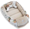 Loolay Kuschelnest BABYNEST 5-tlg. Set PREMIUM Babyausstattung Baumwolle & Samt Velours Beige Bild 5