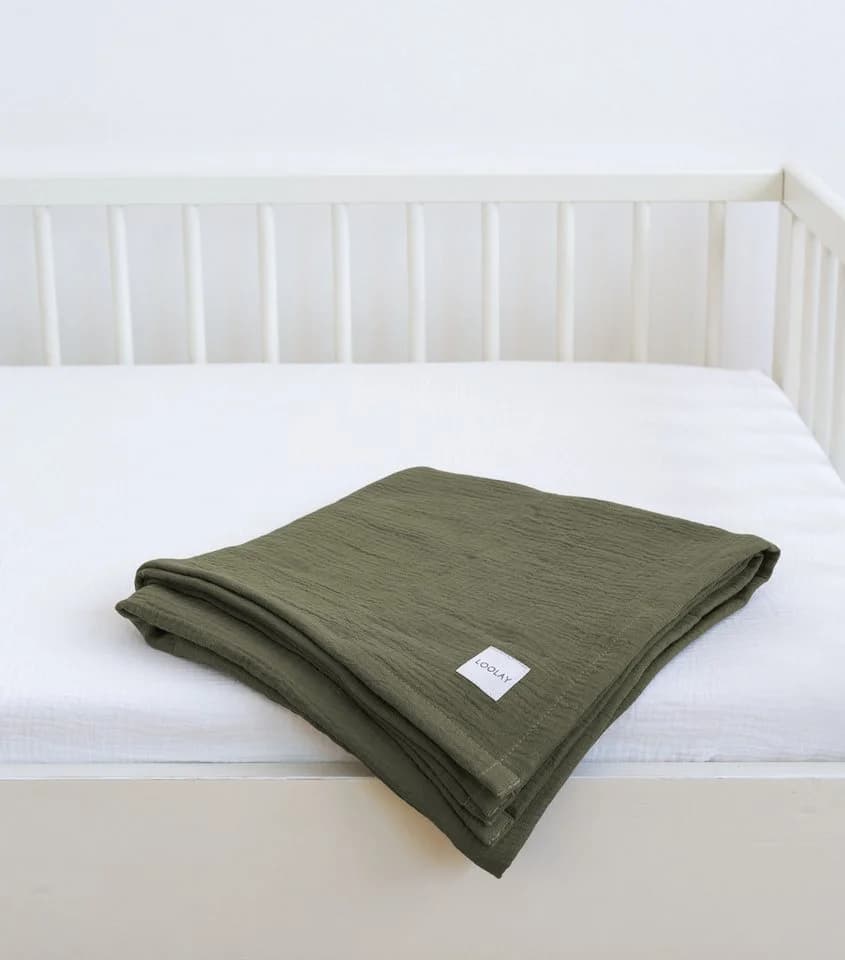 Loolay Musselin Tagesdecke 100% Baumwolle Grün