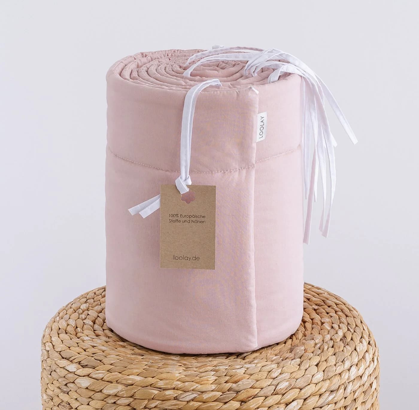 Loolay Bettnestchen Beige/Grau/Weiß/Rosa Babybett Bettumrandung - Bild 3