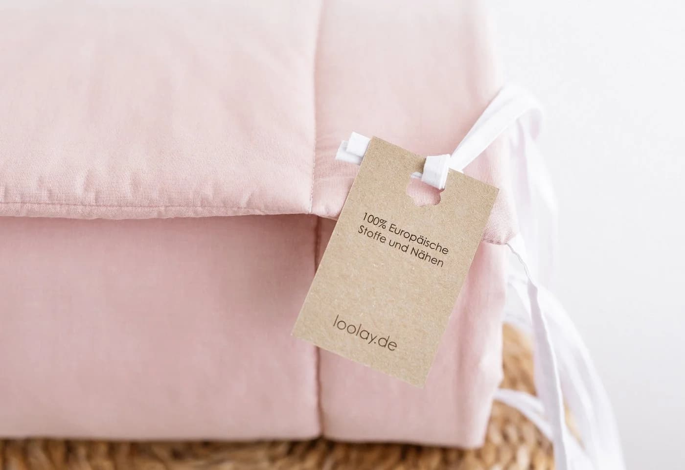 Loolay Bettnestchen Beige/Grau/Weiß/Rosa Babybett Bettumrandung - Bild 5