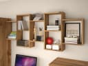MIRJAN24 Wandregal Trio 001 Braun Laminat Bild 1