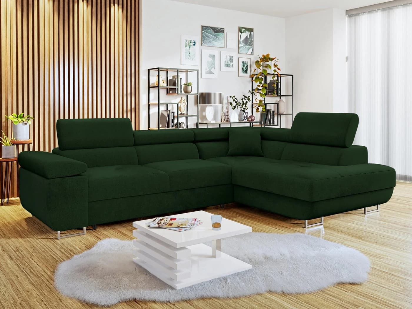 MIRJAN24 Ecksofa Torezio Grün mit Bettkasten und Schlaffunktion - Bild 3