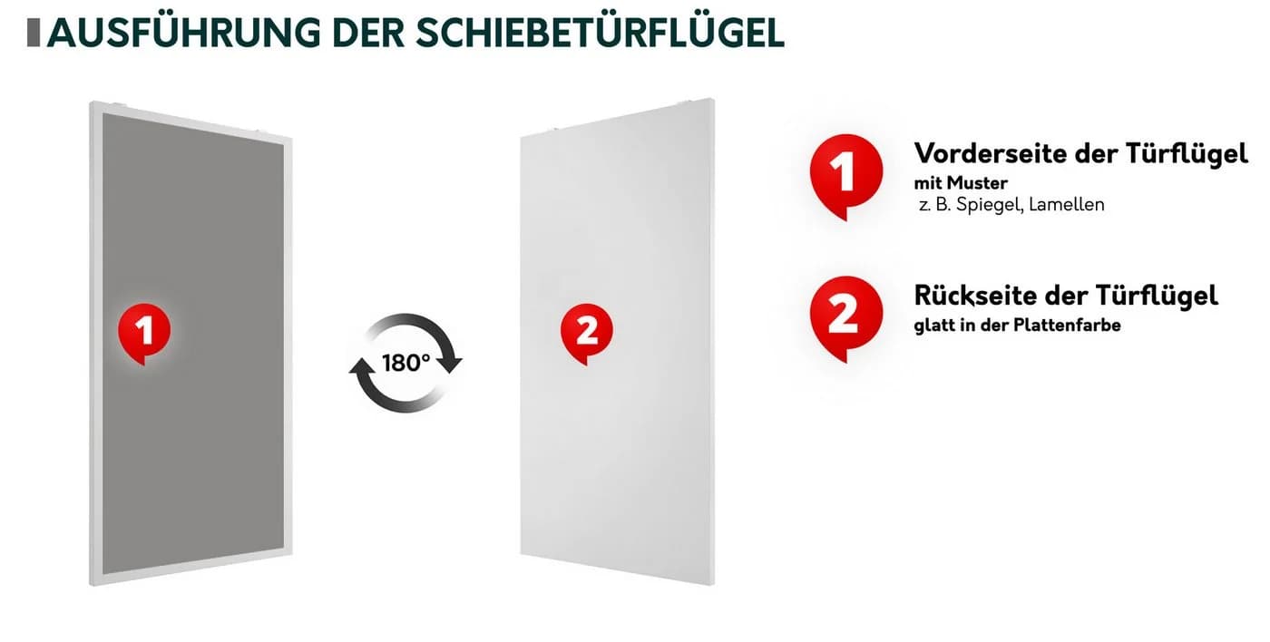 MIRJAN24 Schiebetür Rubi 70 IV mit Selbstschließsystem und Frontspiegel - Bild 4