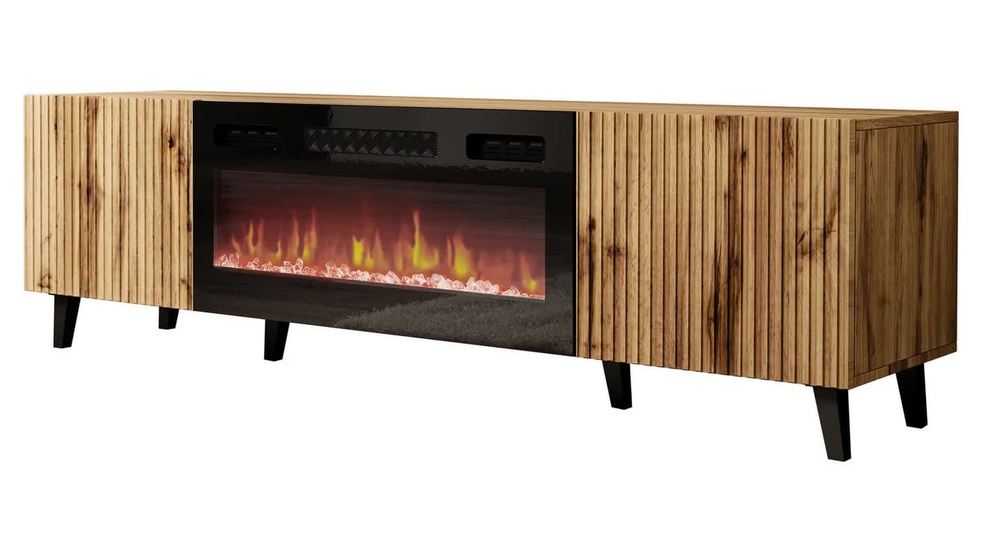 MIRJAN24 TV-Schrank Vamos 180 mit Elektrischem Kamin LED-Flamme - Bild 2