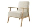 MIRJAN24 Sessel Retro Cord Beige mit Holzarmlehne Bild 2