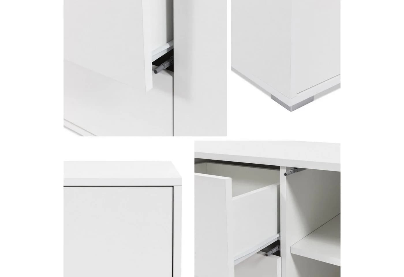 MIRJAN24 TV-Schrank Gesita 2D2SZ Weiß Grifflos - Bild 4