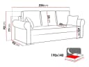 MIRJAN24 Schlafsofa Olimpia Cord Grün 3-Sitzer mit Bettkasten Bild 5