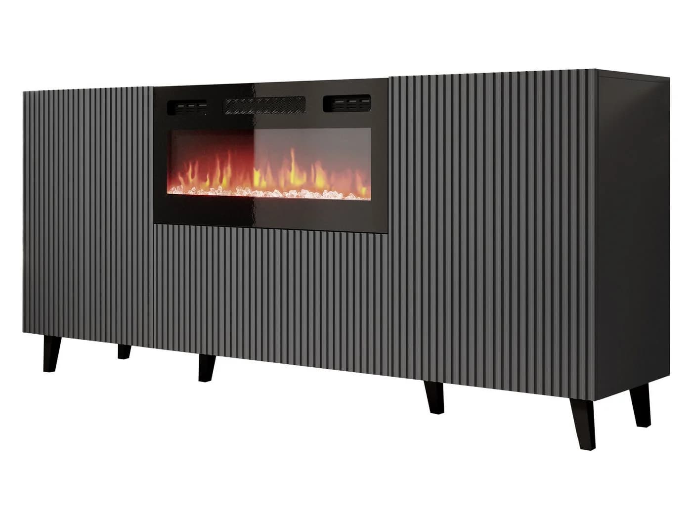 MIRJAN24 Kommode Vamos Grey 180 mit LED-Kamin und Heizfunktion - Bild 2